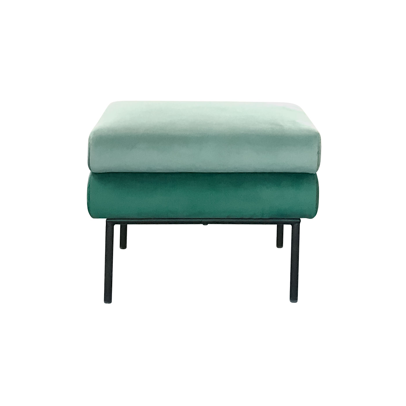 Blurred Lines Green Ottoman