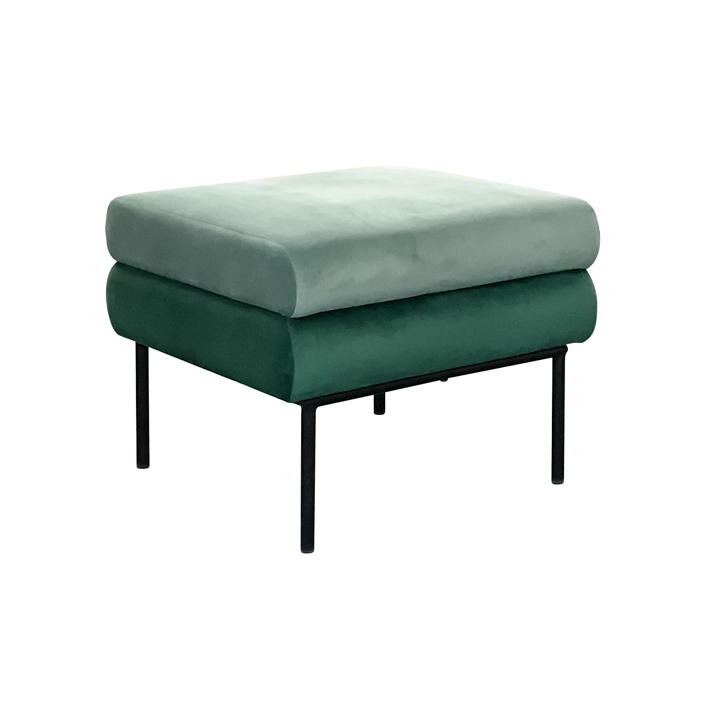 Blurred Lines Green Ottoman